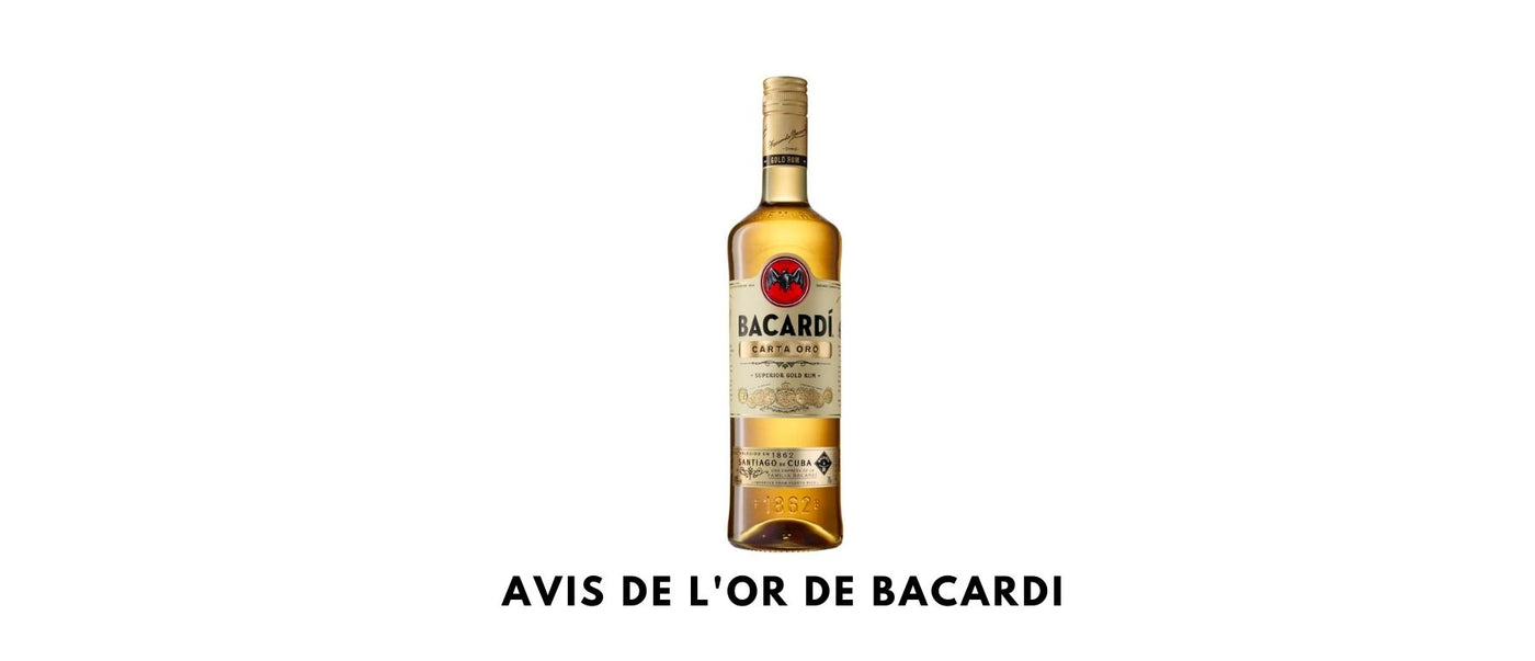 Avis de l'or de Bacardi