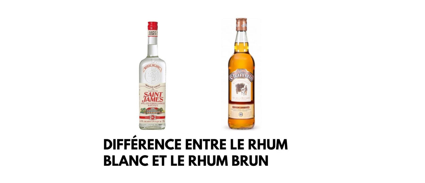 Différence entre le rhum blanc et le rhum brun