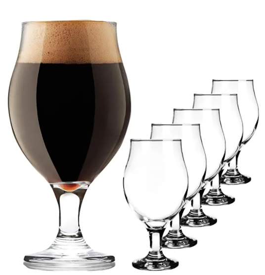 Chopes à bière en verre
