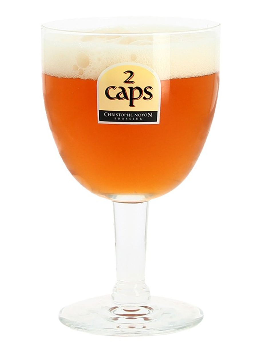 Verre à bière 2 caps 330ml