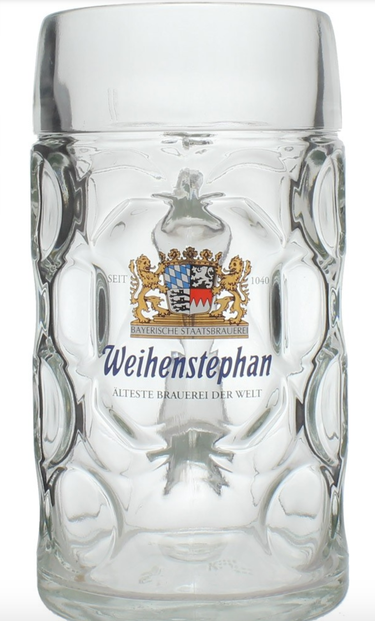 Verre à bière chope weihenstephan 1L