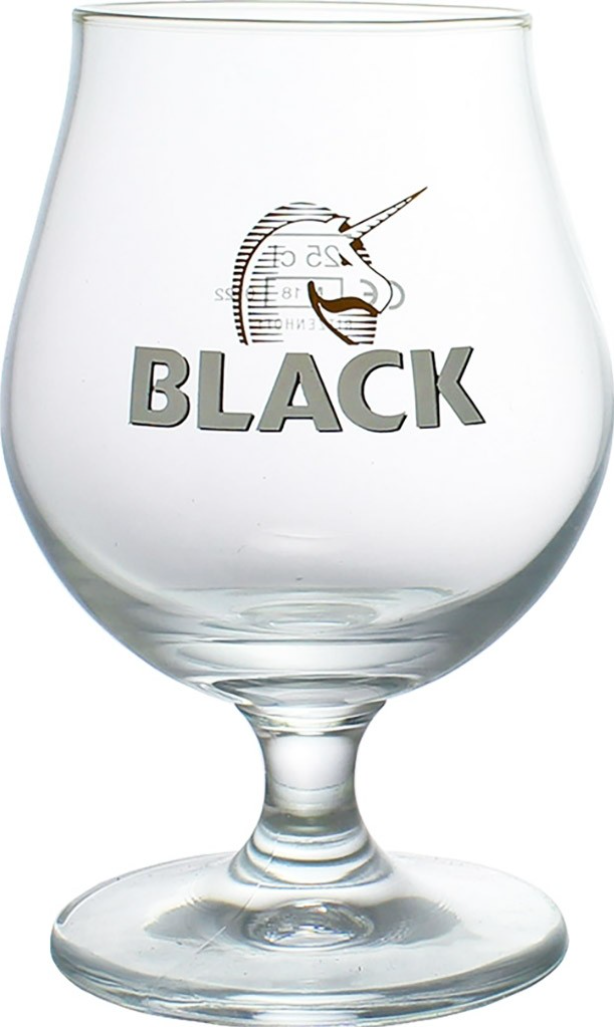 Verre à bière licorne black 250ml