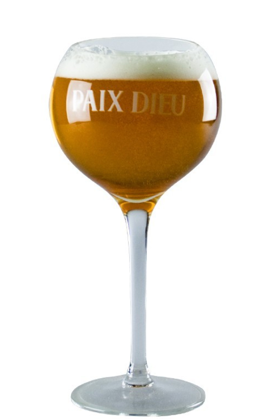 Verre à Bière La Paix Dieu Black Edition 25 Cl + 2 Dessous De Verre + 2 Autocollants - Neuf En Verre