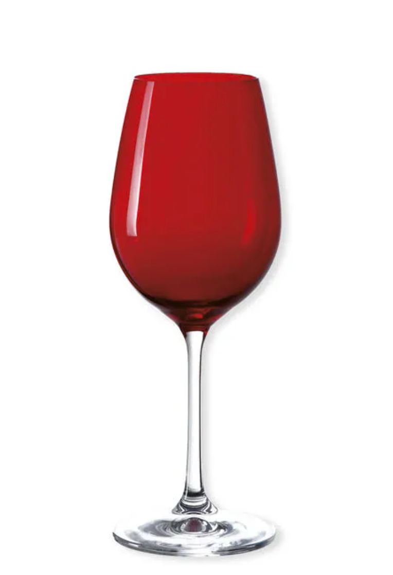Verre à vin en verre rouge 370ml