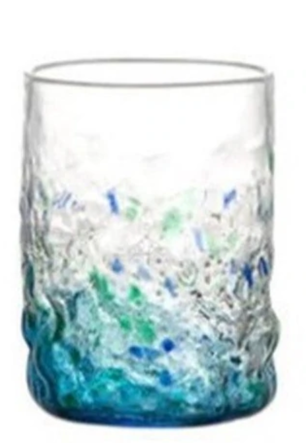 Verre à whisky rugueux "fond marin"